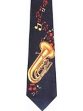 Tuba Tie - Red/Gold