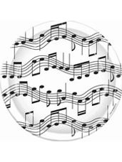 Music Note Paper Plates - 7 Inch