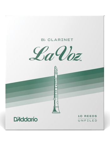 La Voz Clarinet Reed Medium; Box of 10