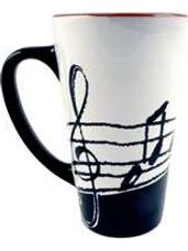 Latte Mug Music Notes 16oz