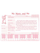 Teaching Aids, My Music & Me - Primary  Manuscript And Assignment Diary - Pace Piano Ed